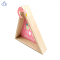 Estante de pared triangular de madera con marco de pared Flamingo